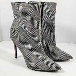 Primark Plaid Boots Grey/Pink Size 7